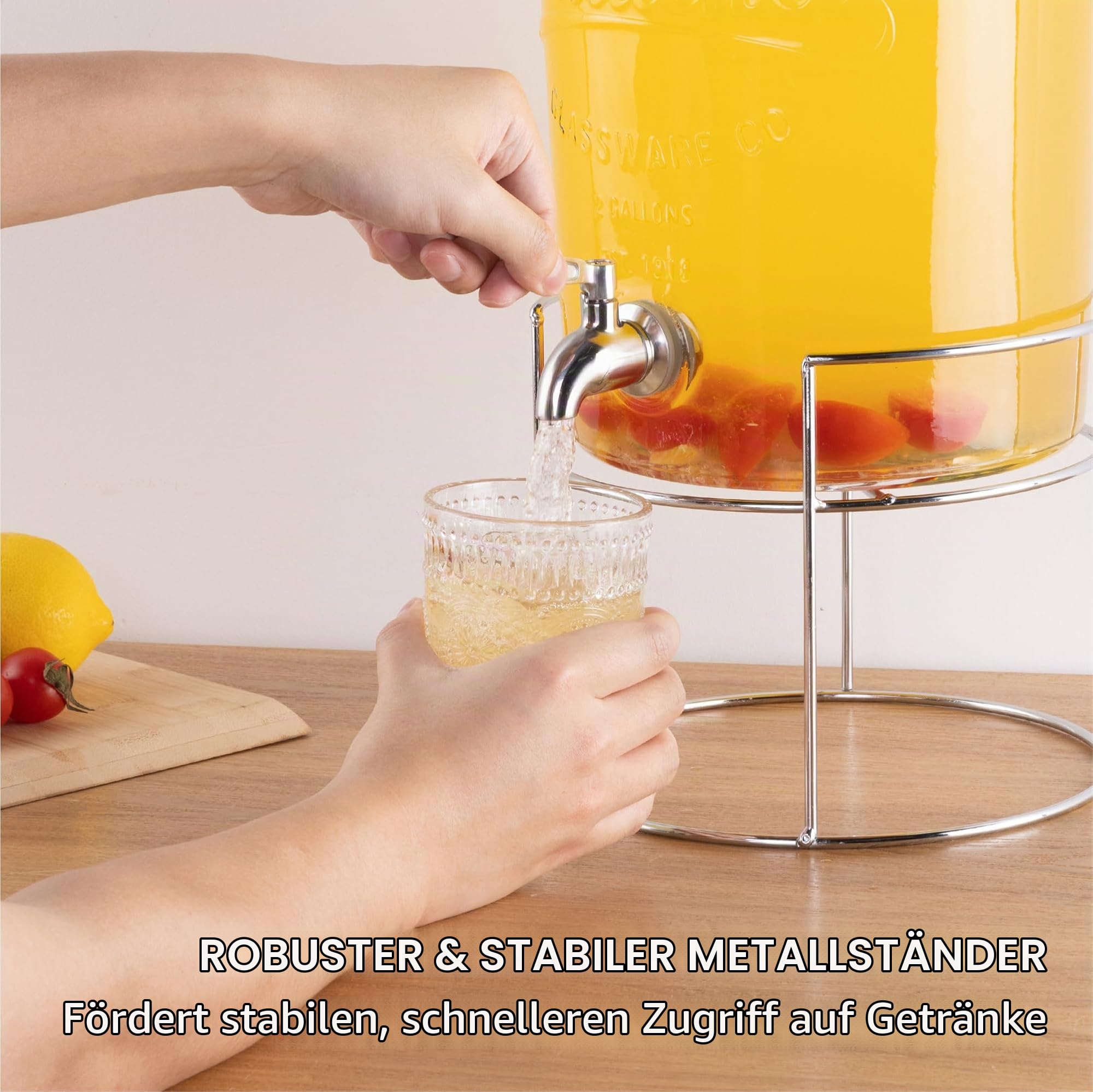 navaris-kitchen-getr-nkespender-glas-8-liter-metallst-nder image 6