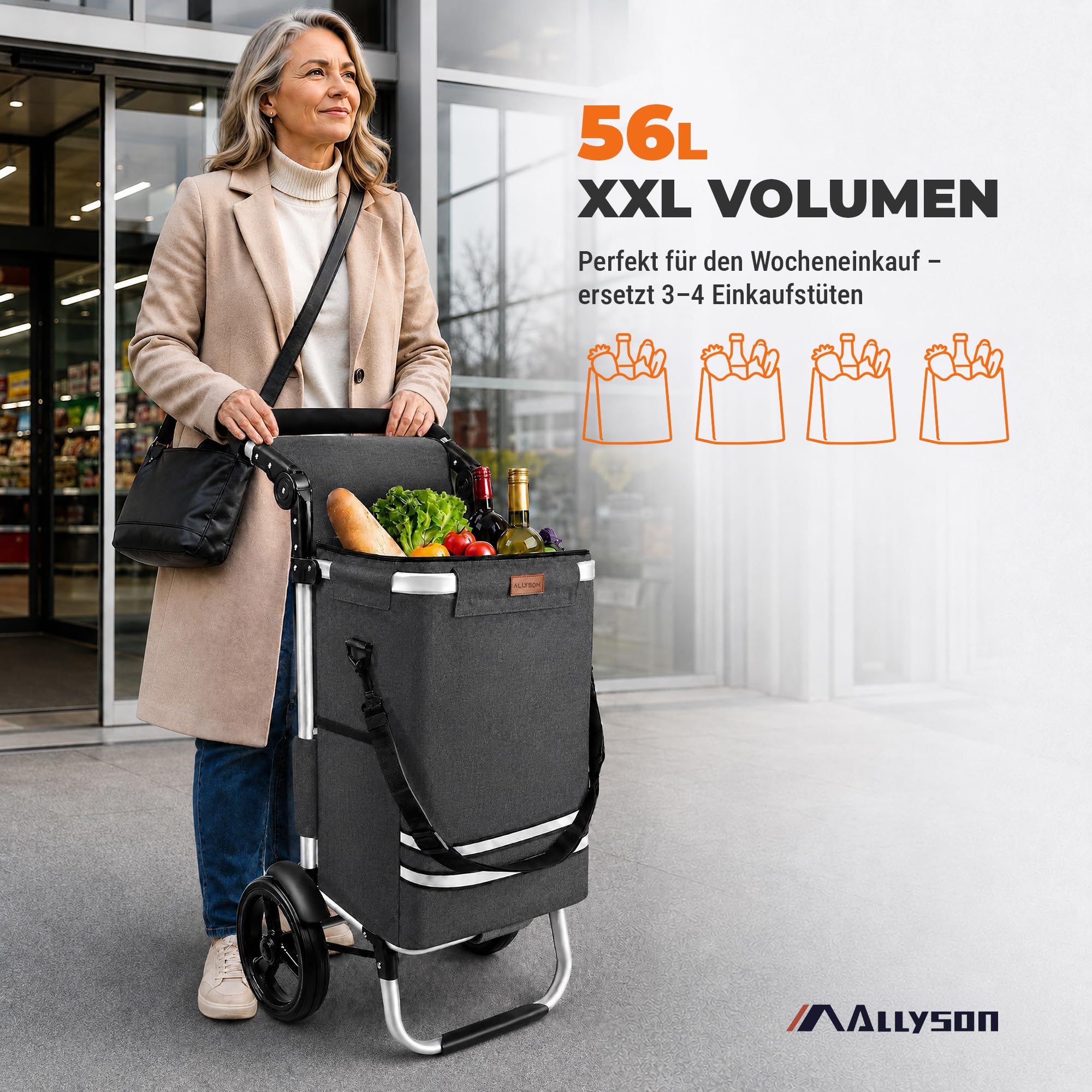 allyson-shopping-trolley-einkaufstrolley-grau-56l-klappbar image 2