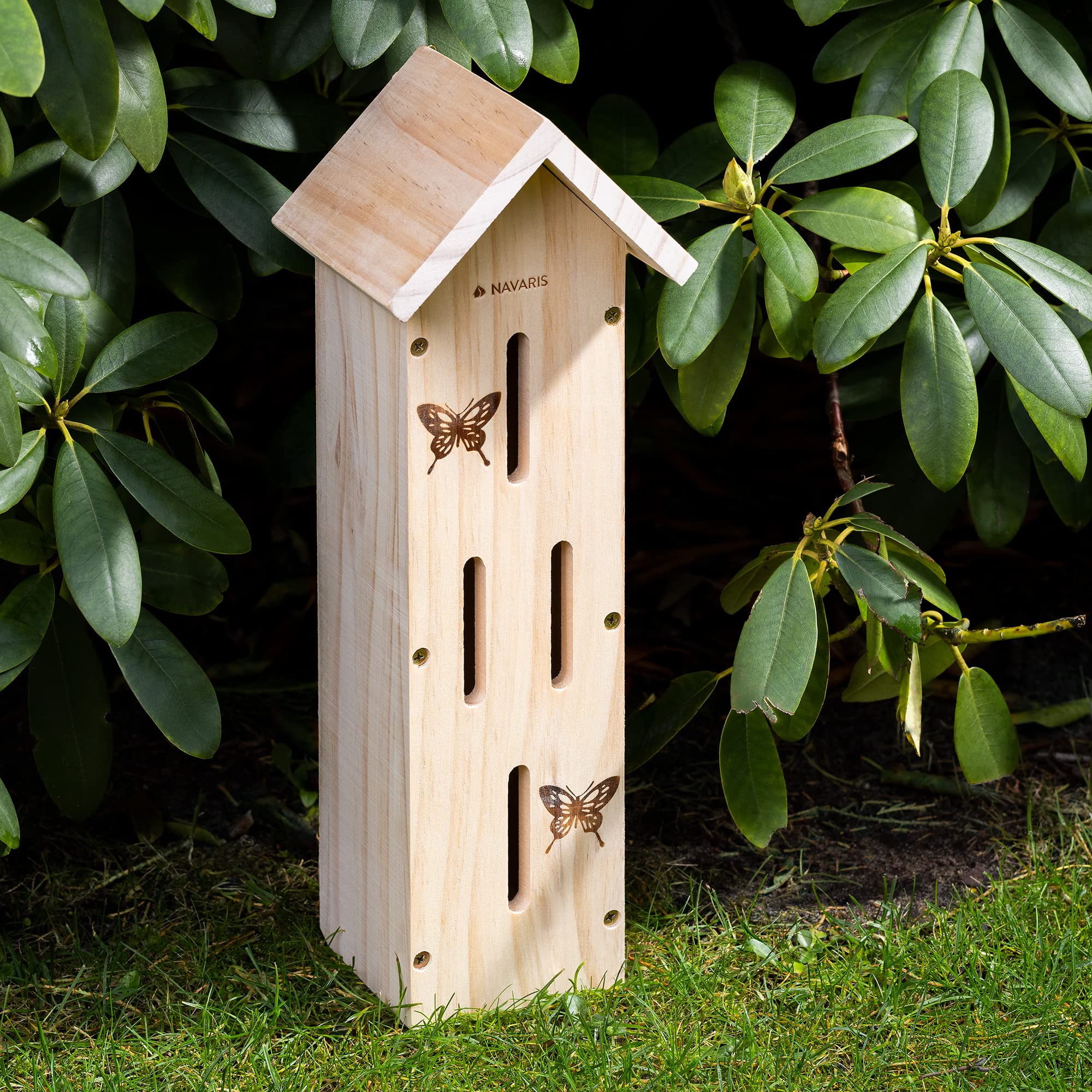 navaris-garden-schmetterlingshaus-holz-kiefer-41cm-natur image 6