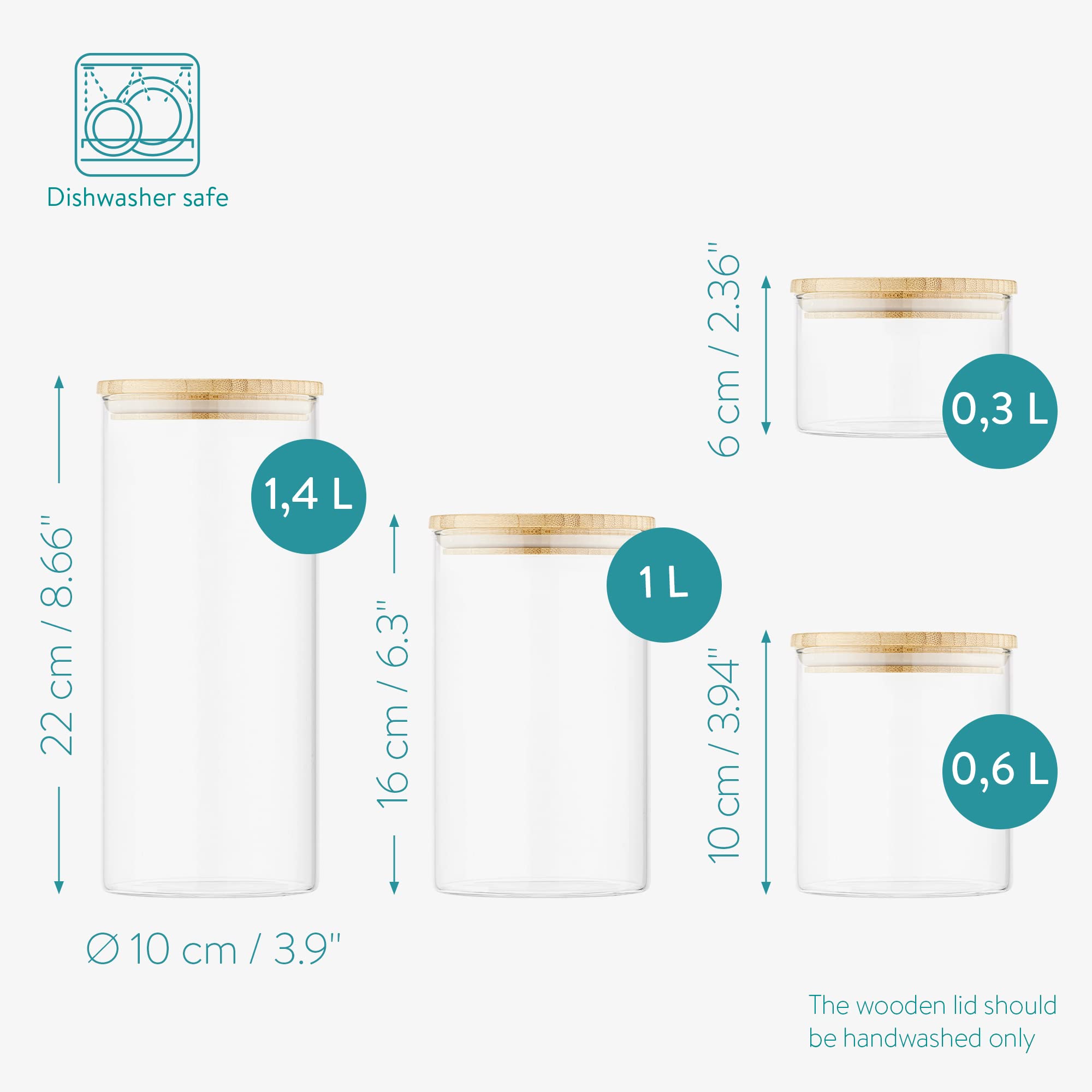 navaris-kitchen-vorratsgl-ser-4tlg-bambusdeckel-luftdicht image 4