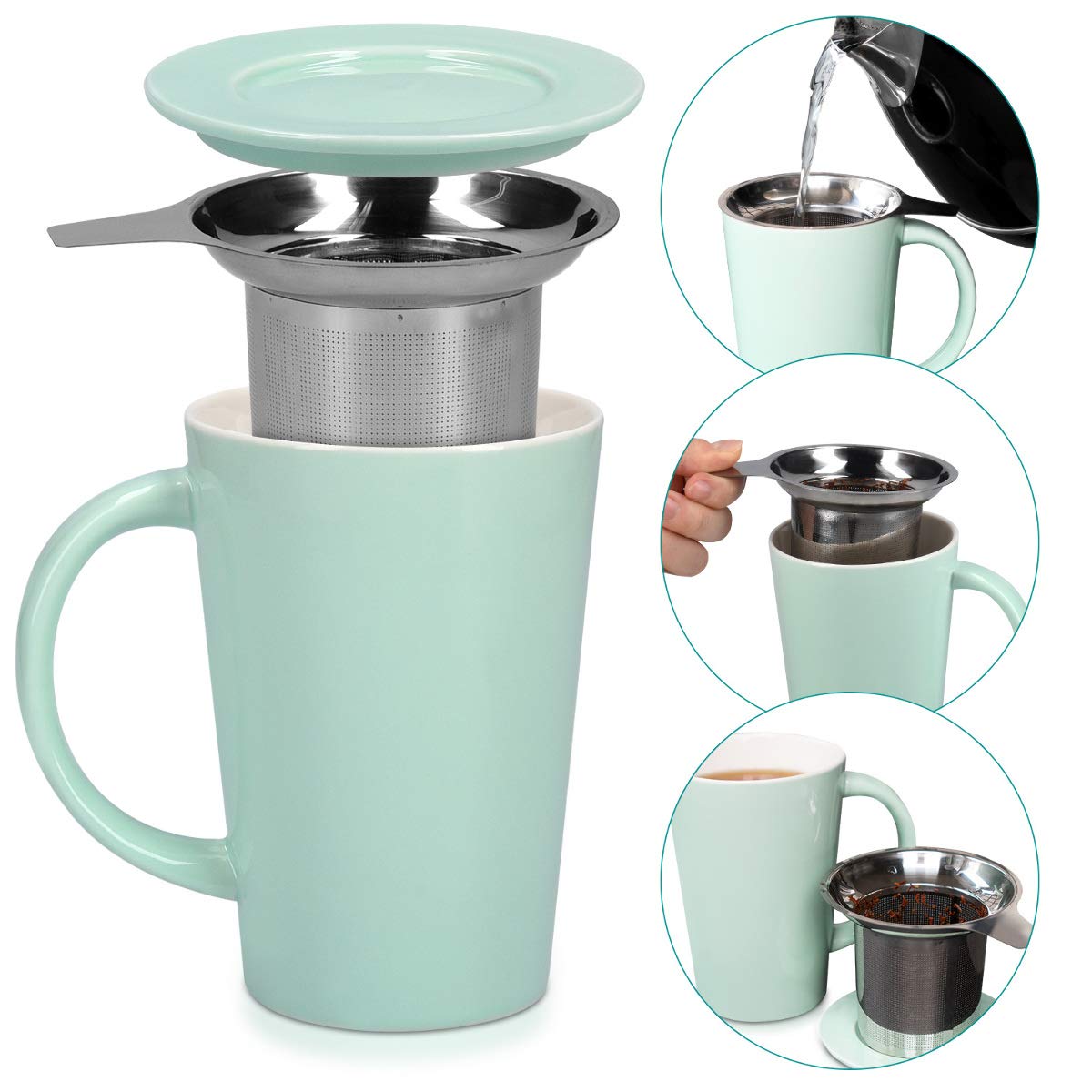 navaris-kitchen-teetasse-mit-sieb-375-ml-keramik-mintgr-n image 4