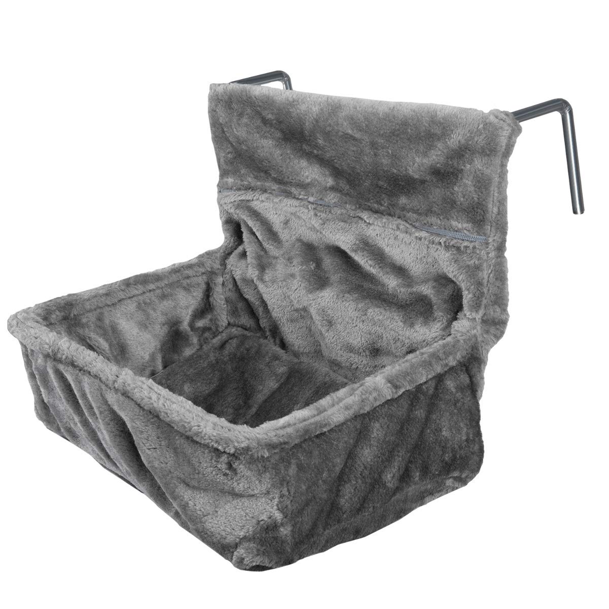 navaris-animals-katzenliege-heizung-grau-kuschelsack-40x30cm image 1