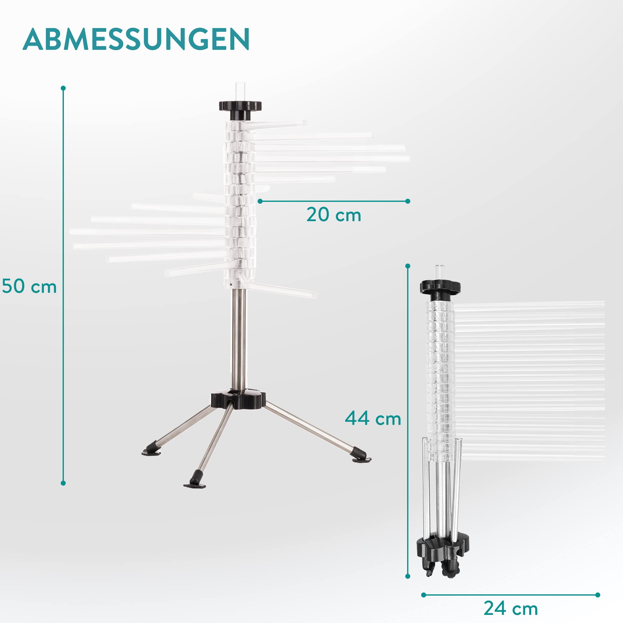 navaris-nudeltrockner-pastatrockner-silber-2-kg-16-arme image 7
