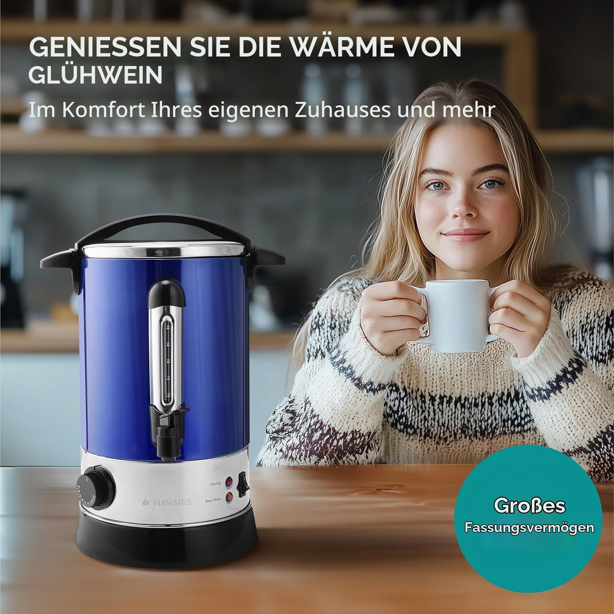 navaris-kitchen-gl-hweinkocher-6-8l-edelstahl-blau-zapfhahn image 2