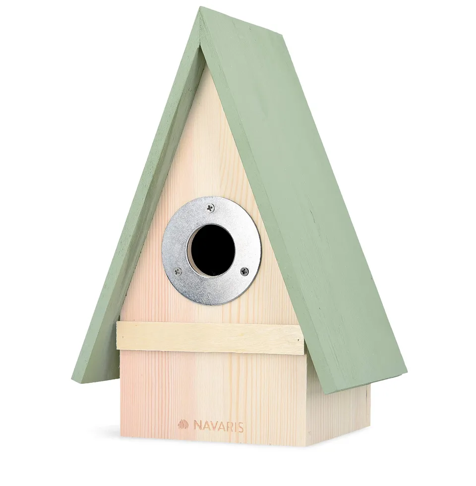 navaris-garden-vogelhaus-holz-nistkasten-singv-gel-einflugloch image 1