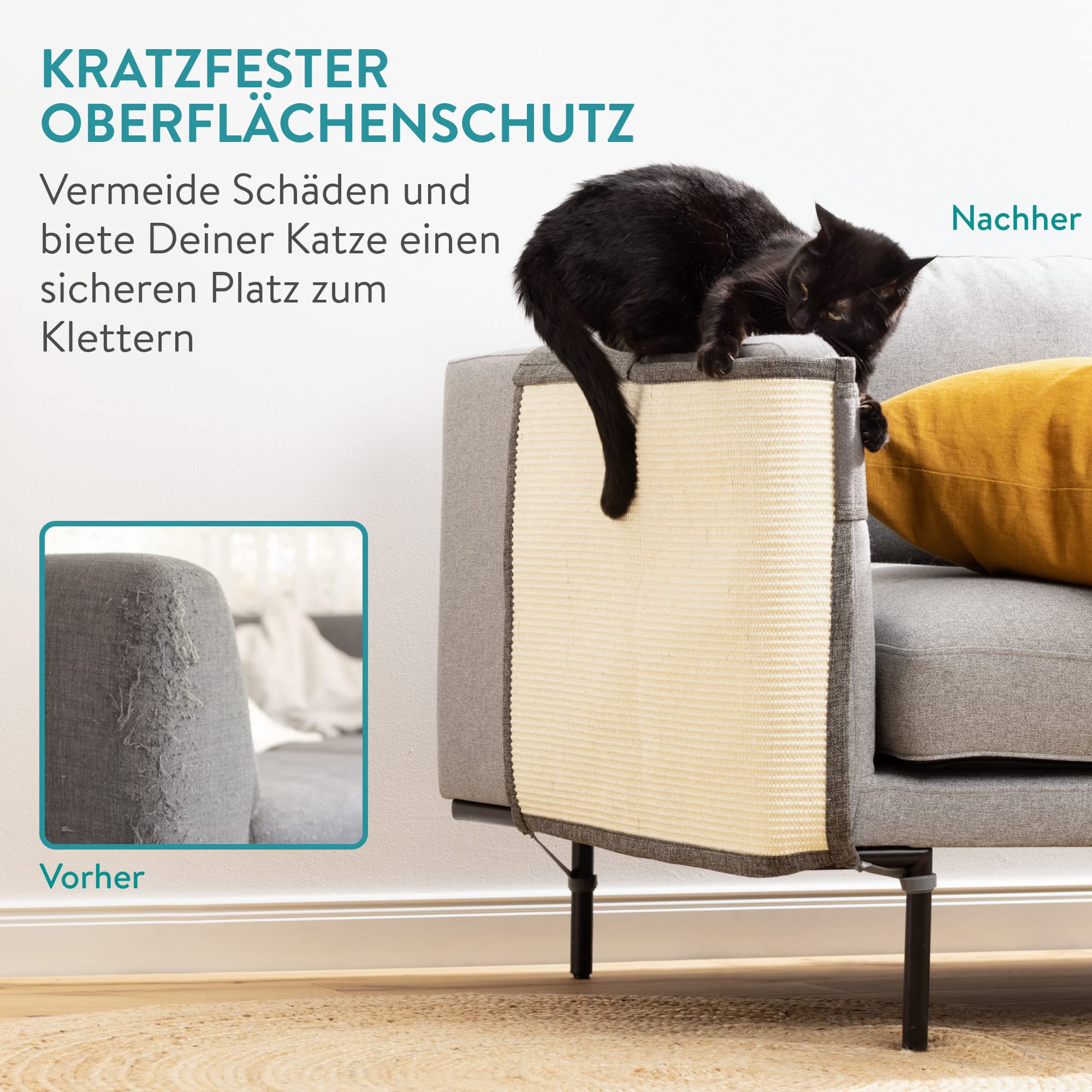 navaris-animals-kratzmatte-rechte-seite-sisal-sofaschutz image 2