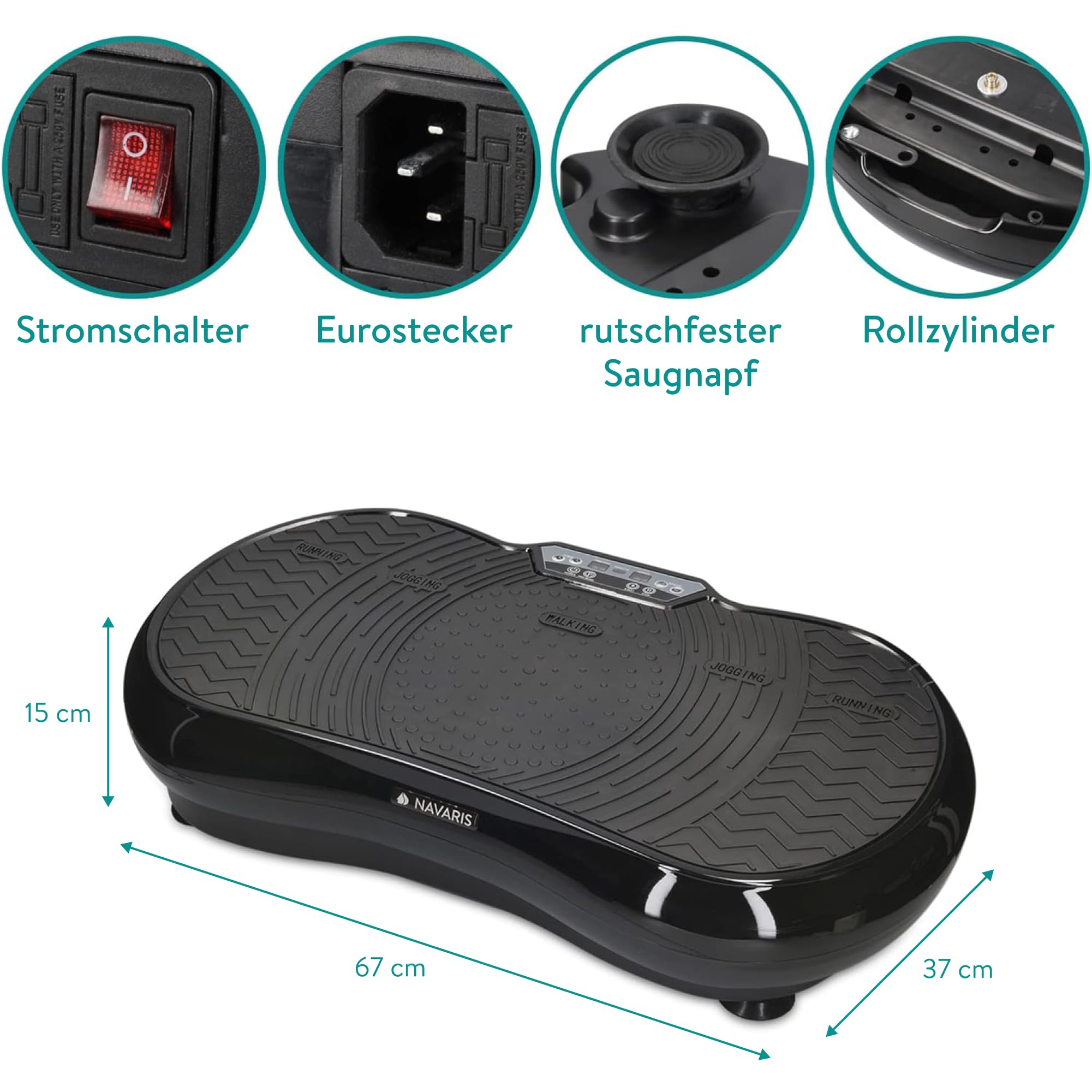 navaris-vibrationsplatte-r-ttelplatte-fitness-mit-b-ndern-200w image 6