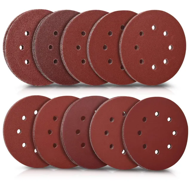 navaris-schleifpapier-rund-125mm-50er-set-p40-p400-holz-metall image 1