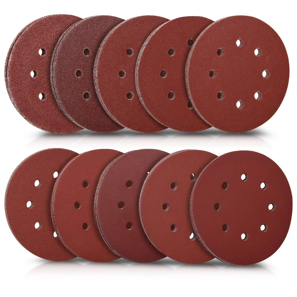 navaris-schleifpapier-rund-125mm-50er-set-p40-p400-holz-metall image 1