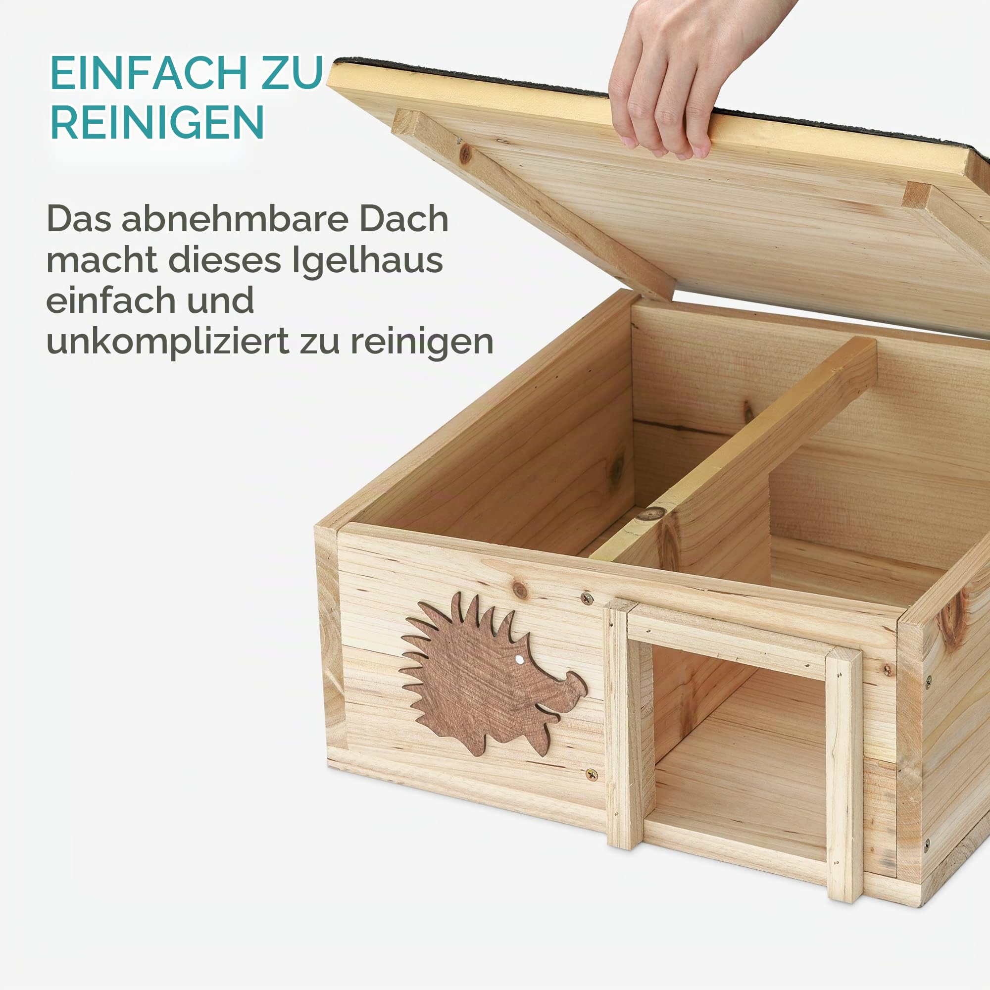 navaris-igelhaus-holz-igelh-tte-wetterfest-katzensicher image 3