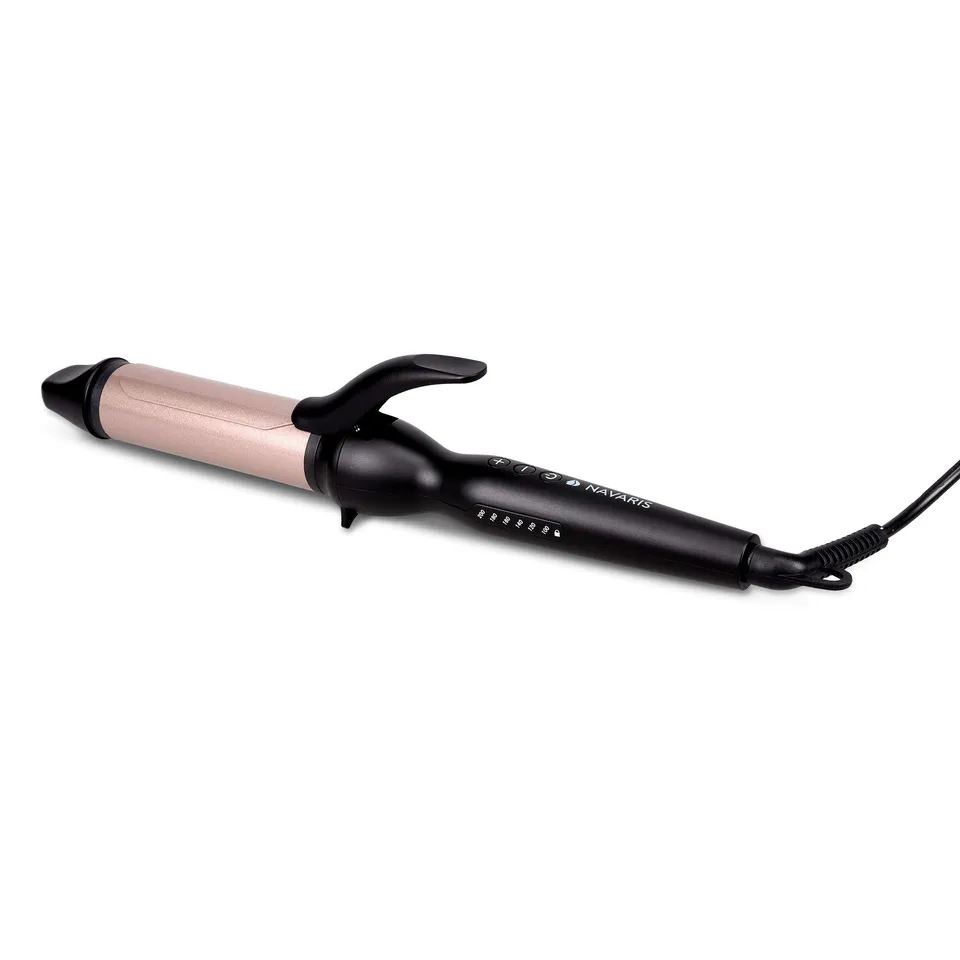 navaris-beauty-lockenstab-34mm-keramik-schwarz-ros-gold image 1