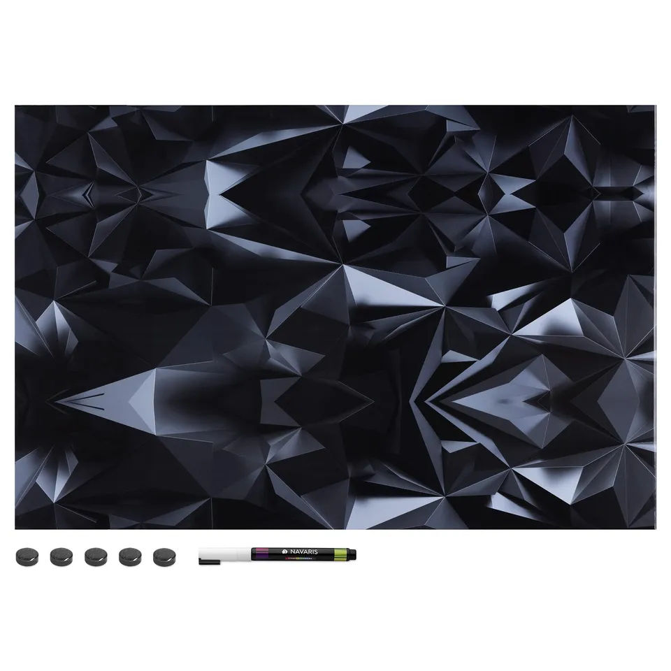 navaris-magnettafel-memoboard-60x40-magnetpinnwand-3d-dunkel image 1