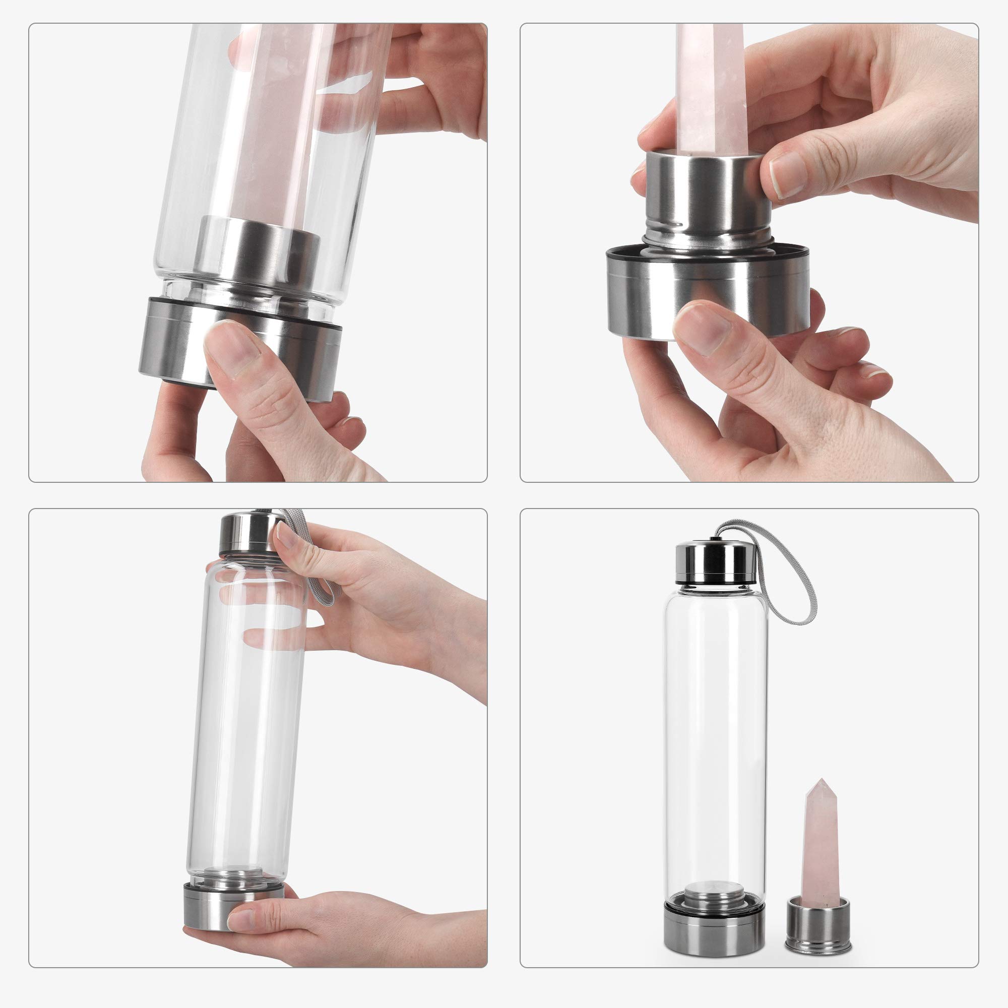 navaris-kitchen-kristall-trinkflasche-glas-500-ml-rosenquarz-mit-h-lle image 4