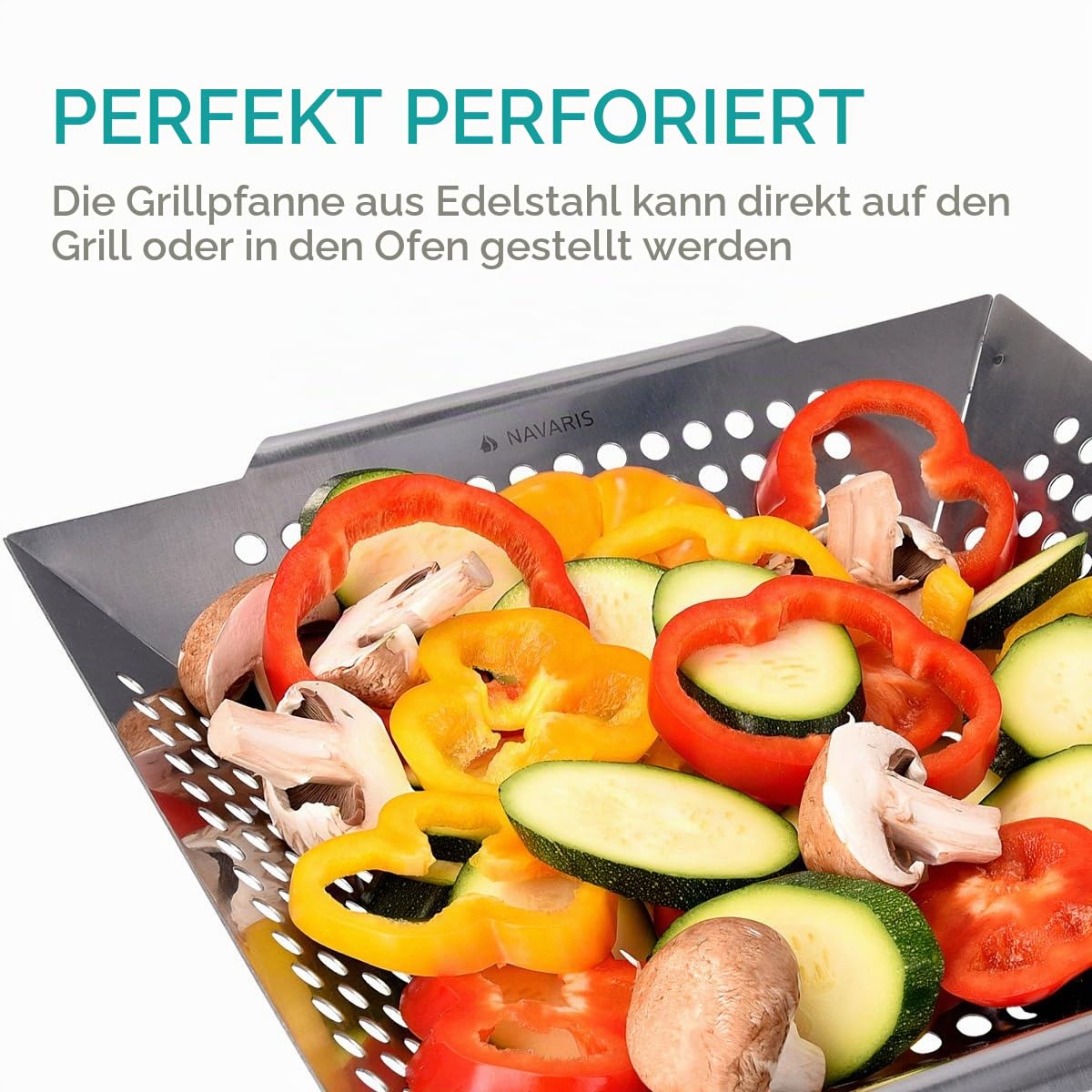 navaris-grillpfanne-edelstahl-35x30x6-cm-grillkorb-gelocht image 4