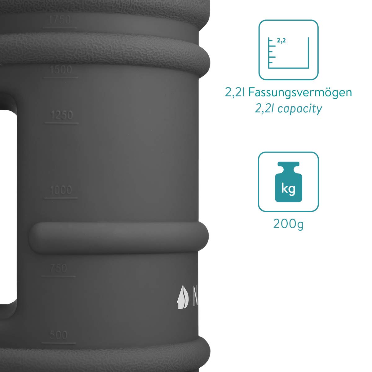 navaris-fitness-trinkflasche-2-2l-bpa-frei-xxl-sportflasche image 4
