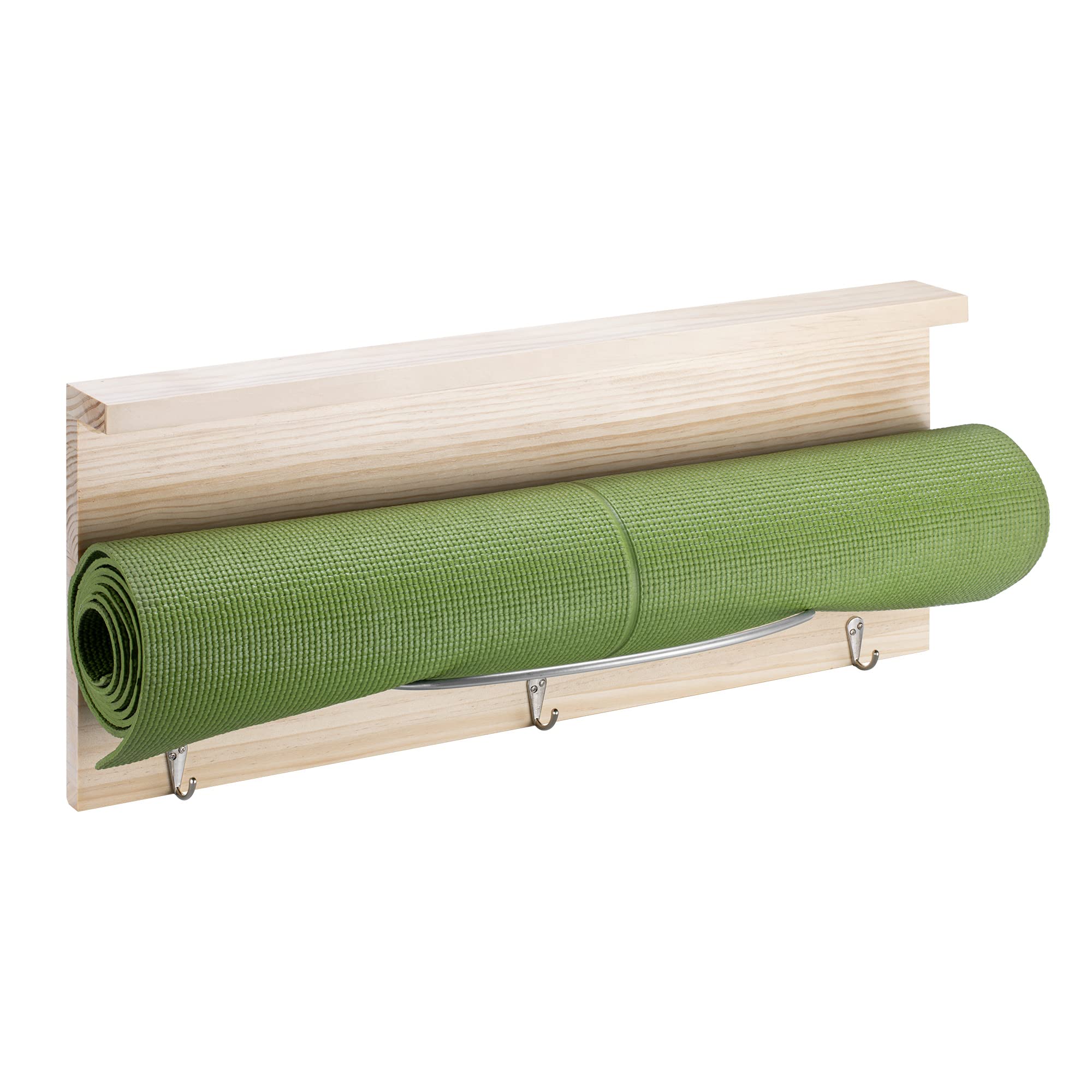 navaris-sport-wellness-h-ngeregal-yogamatte-holz-60cm-mit-haken image 1