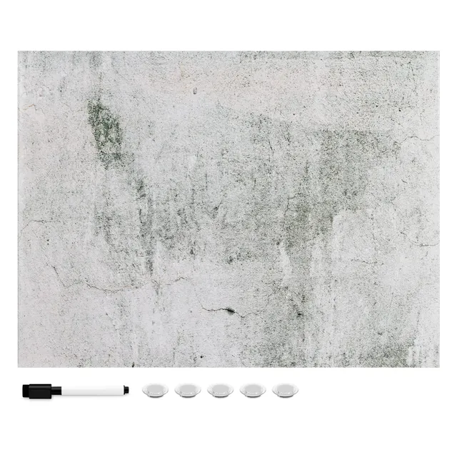 navaris-magnettafel-memoboard-33x43cm-betonwand-abwischbar image 1