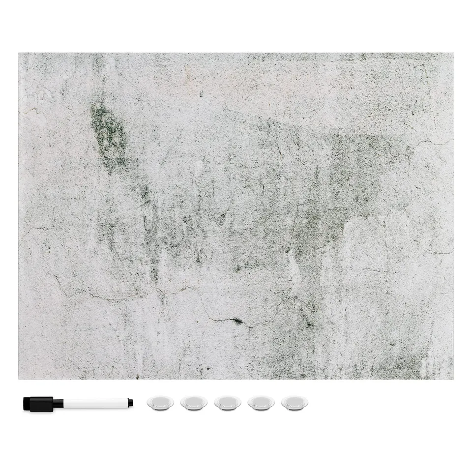 navaris-magnettafel-memoboard-33x43cm-betonwand-abwischbar image 1