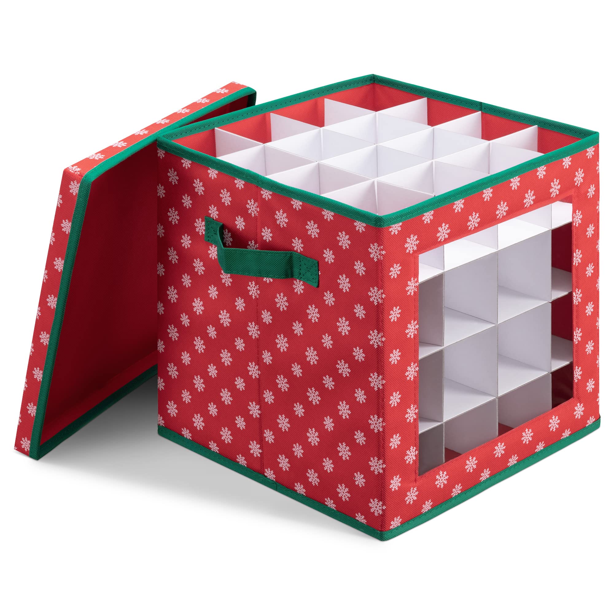 navaris-living-weihnachtskugel-aufbewahrung-64-f-cher-rot-gr-n image 1