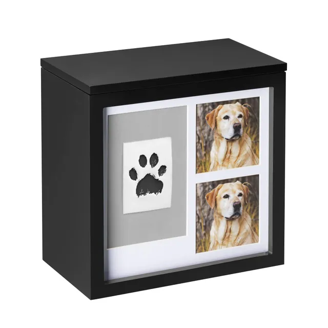 navaris-animals-tierurne-schwarz-mit-fotos-und-pfotenabdruck image 1