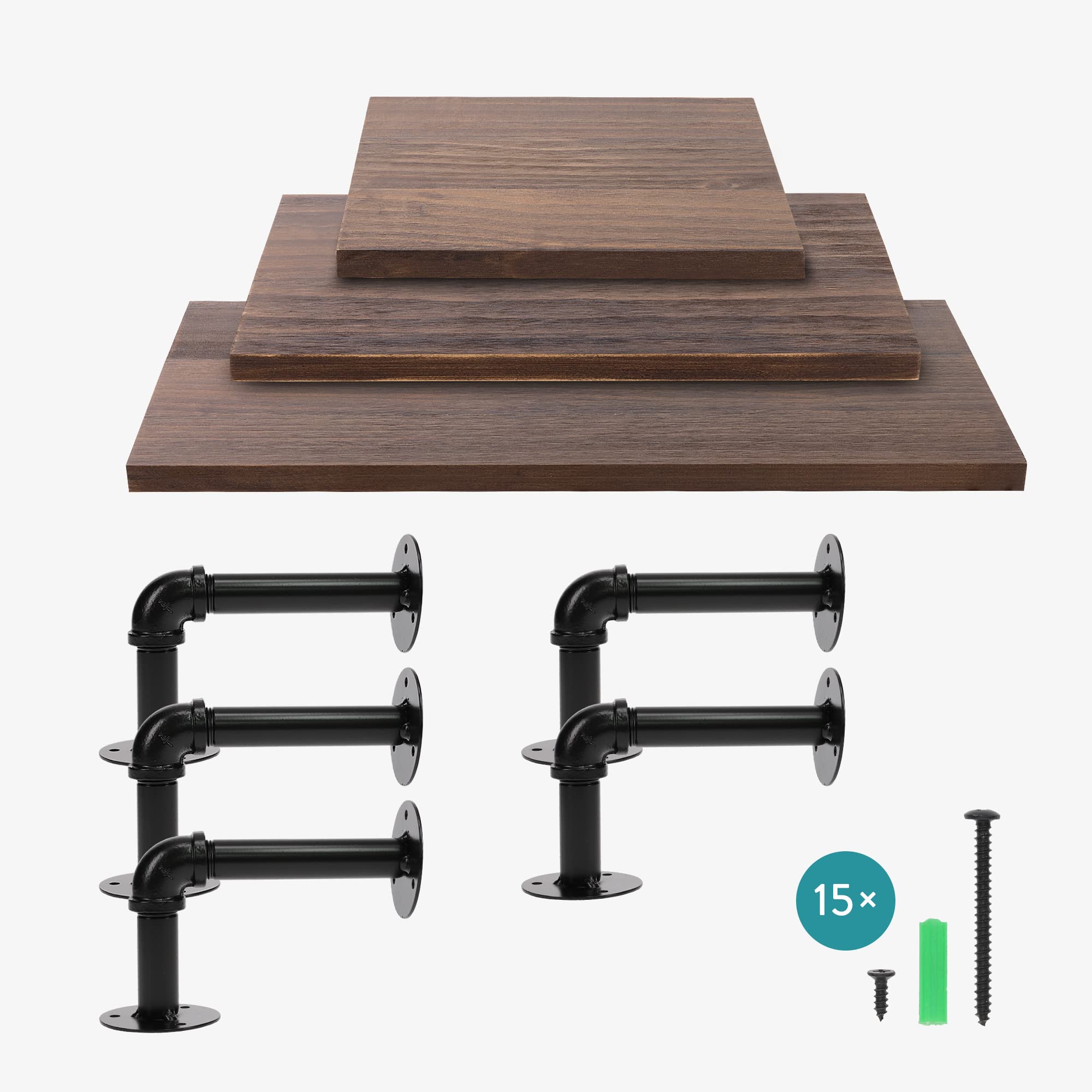 navaris-wandregal-holz-metall-3er-set-schweberegal-kiefer image 6