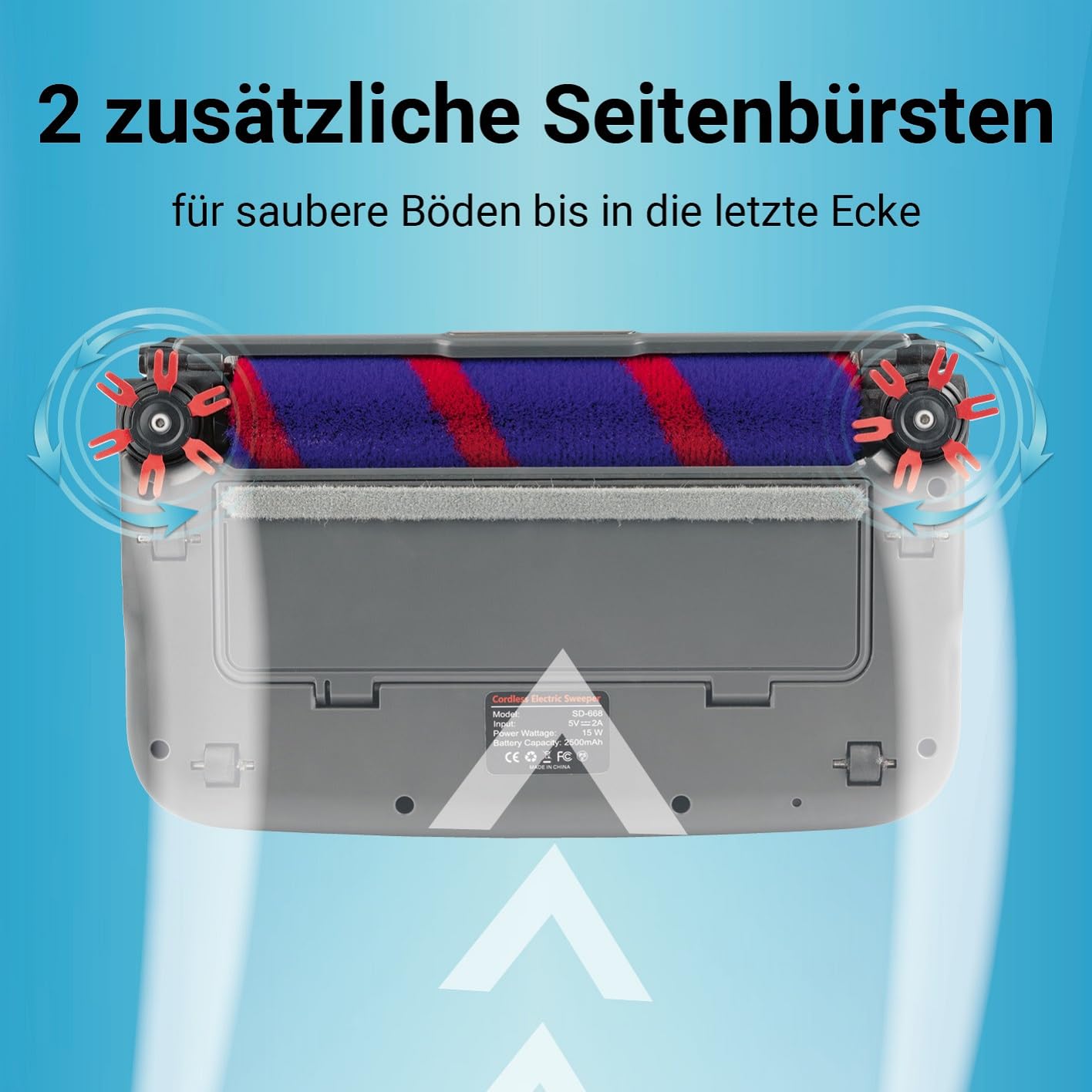 cleanmaxx-akkubesen-elektrobesen-mit-led-f-r-tierhaare-60-min image 3