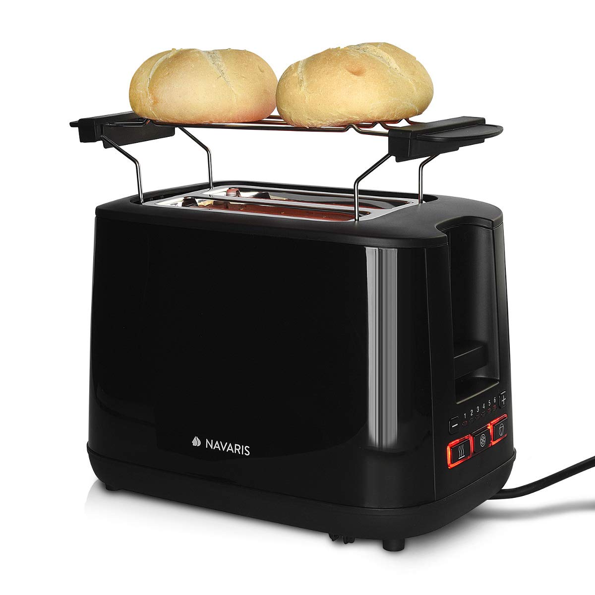 navaris-toaster-doppelschlitz-schwarz-1000w-6-stufen image 1