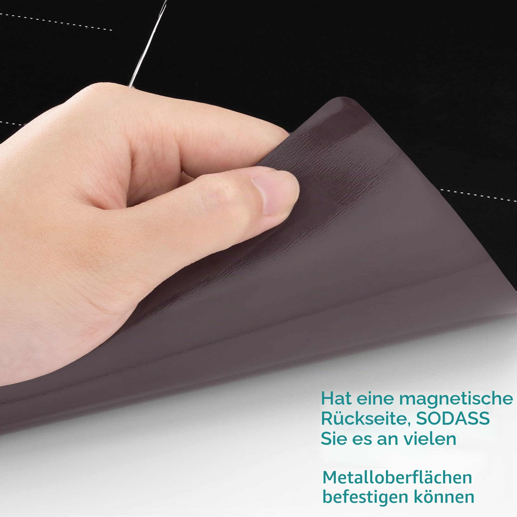 navaris-wochenplaner-magnettafel-schwarz-40x30-marker image 3