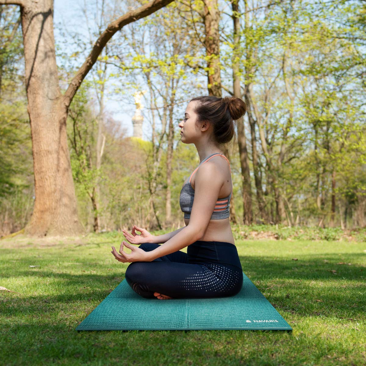 navaris-sport-yogamatte-faltbar-173x61cm-4mm-blau-rutschfest-reise image 2
