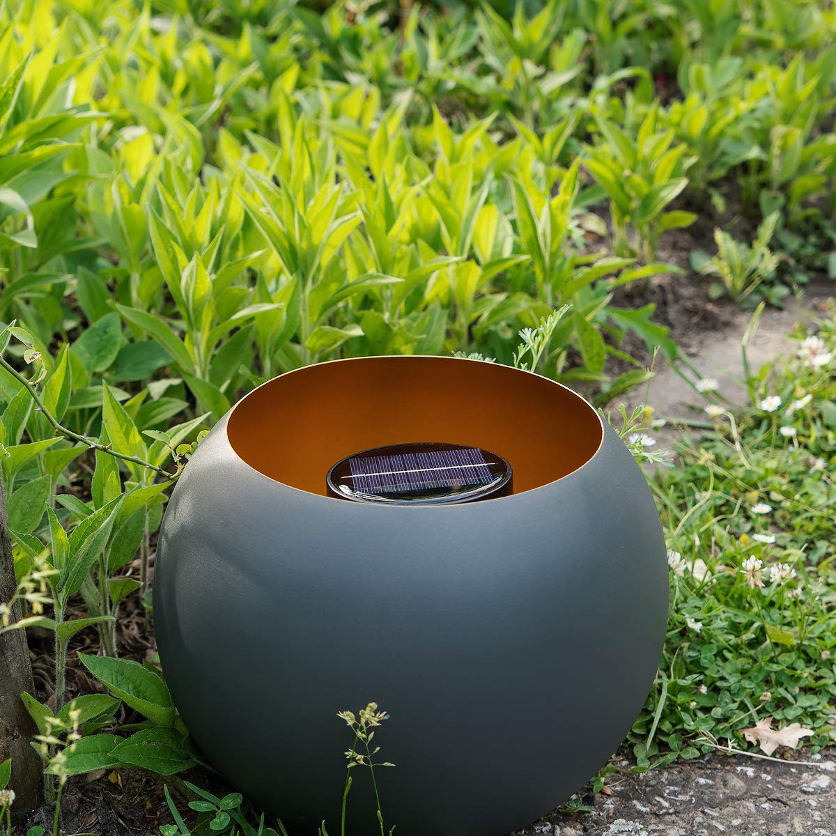 navaris-lighting-led-solar-feuerschale-gartenleuchte-grau-25cm image 3
