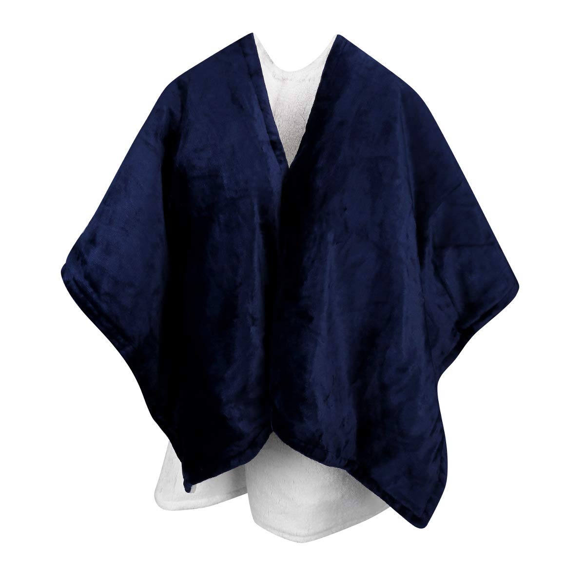 navaris-xxl-poncho-heizdecke-180x130-dunkelblau-wei-3-stufen image 8