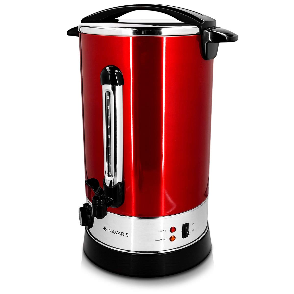 navaris-gl-hweinkocher-edelstahl-18l-rot-zapfhahn-thermostat image 5