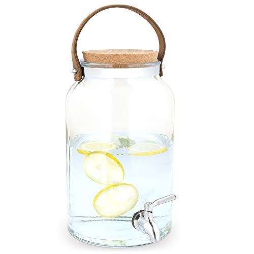 navaris-getr-nkespender-glas-5-6l-zapfhahn-kork-deckel image 8