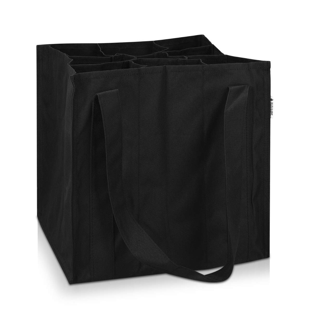 navaris-bottlebag-flaschentasche-9-f-cher-27cm-schwarz image 5