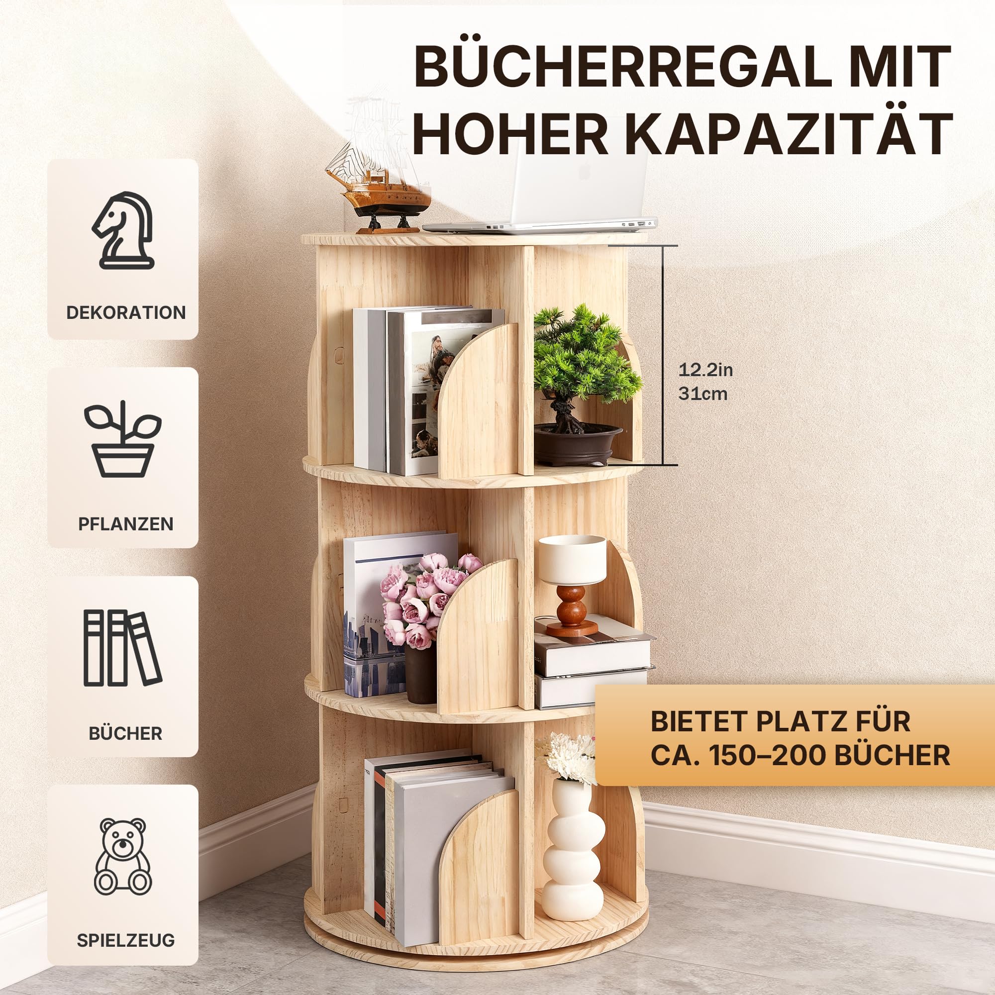allyson-b-cherregal-drehbar-3-etagen-kinder-b-cherregal-rund-360 image 6