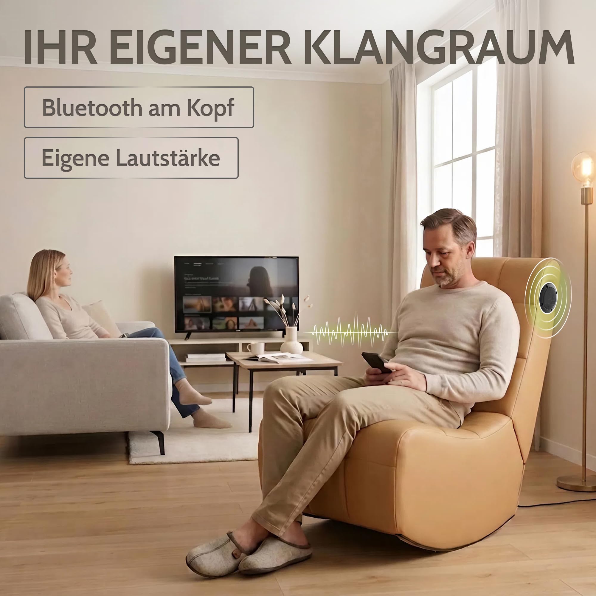 allyson-relaxsessel-lounge-fernsehsessel-bluetooth-usb-khaki-lederlook image 4