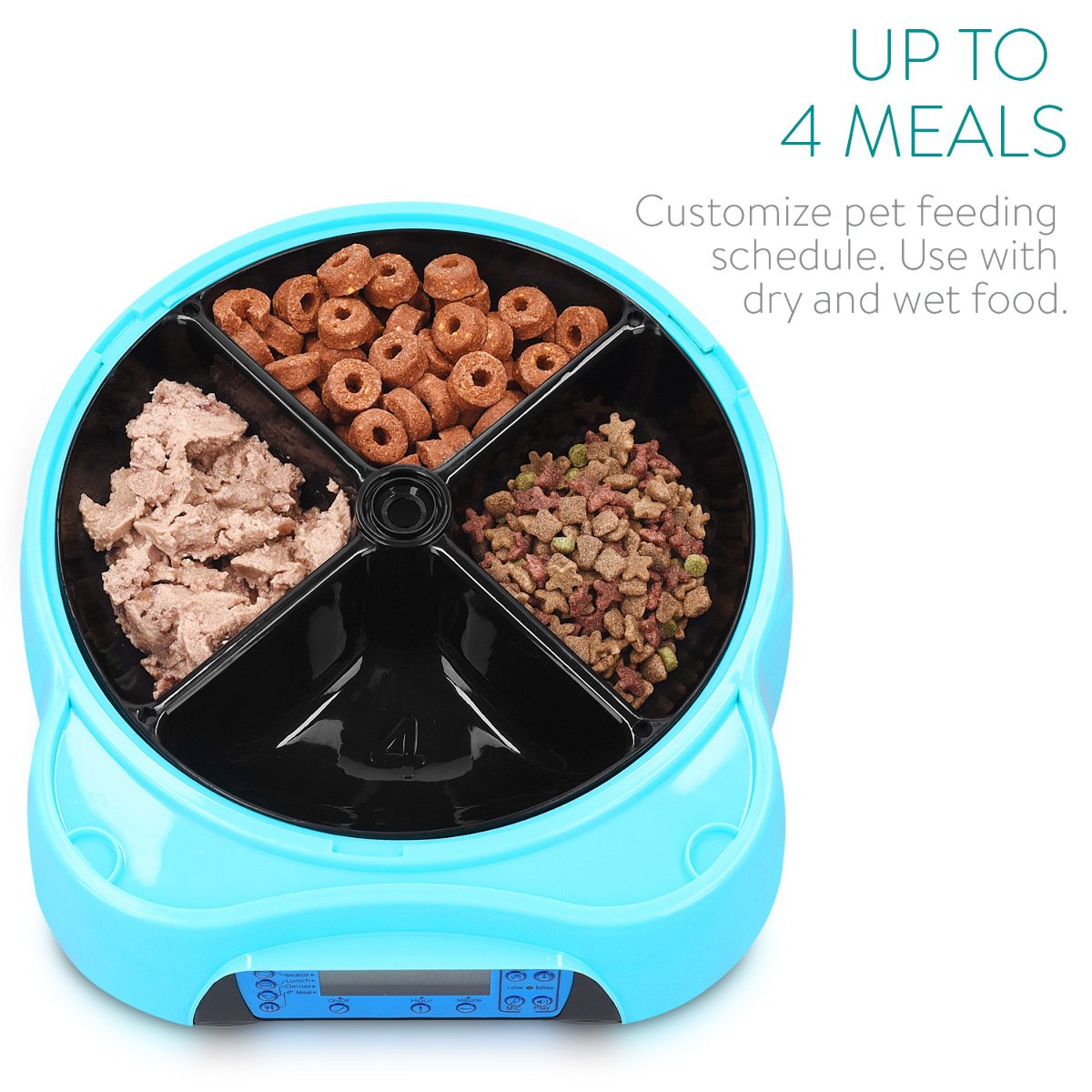 navaris-animals-futterautomat-mit-trinkstation-futterspender-blau-4-f-cher image 4