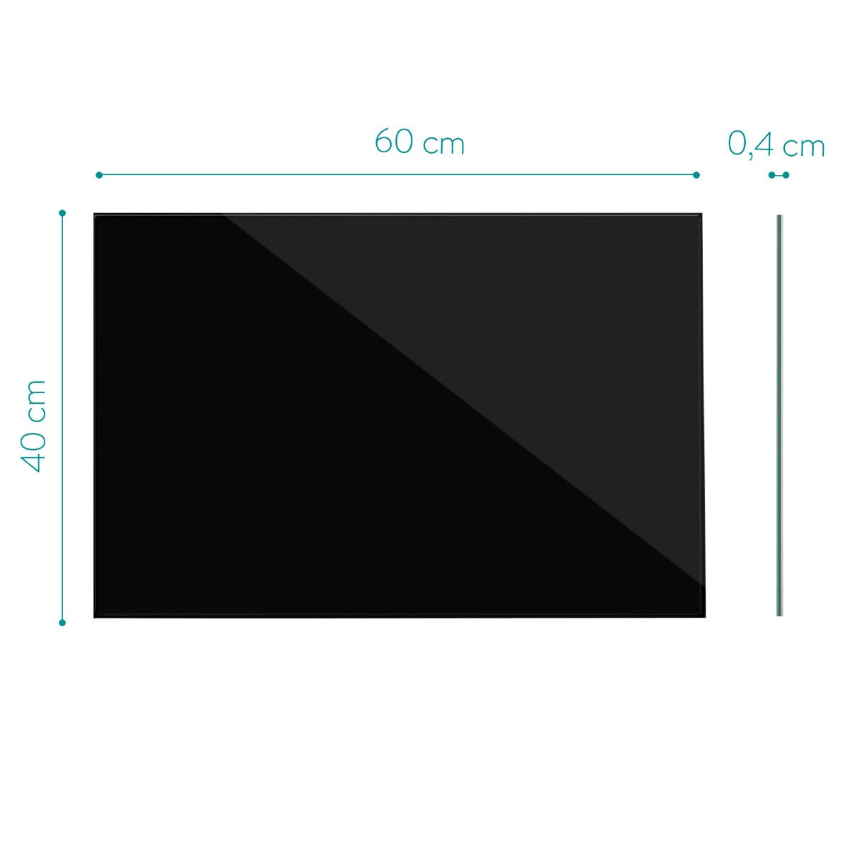 navaris-magnettafel-glas-60x40cm-magnetboard-schwarz-beschriftbar image 6