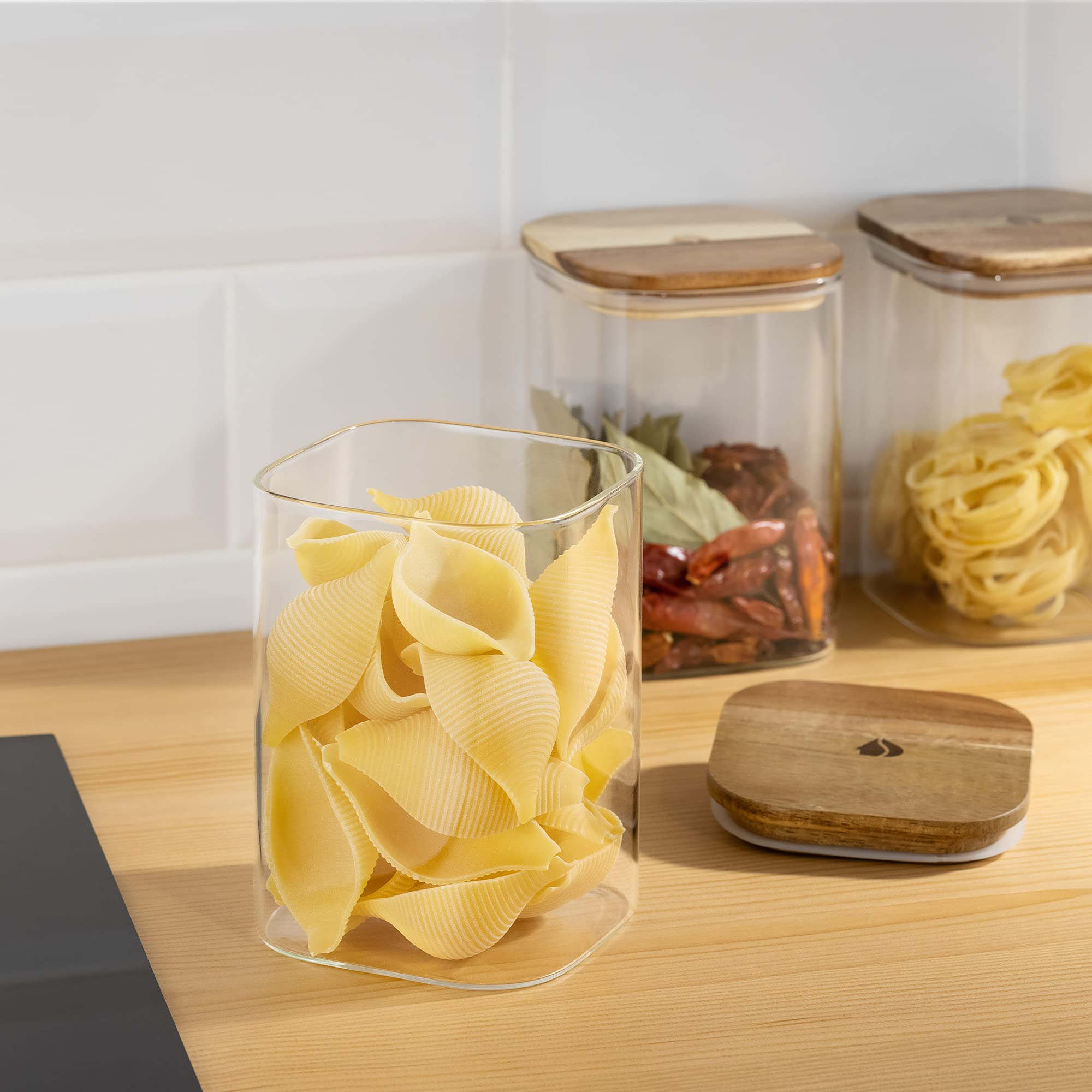 navaris-kitchen-vorratsgl-ser-holzdeckel-1000ml-3er-set image 2