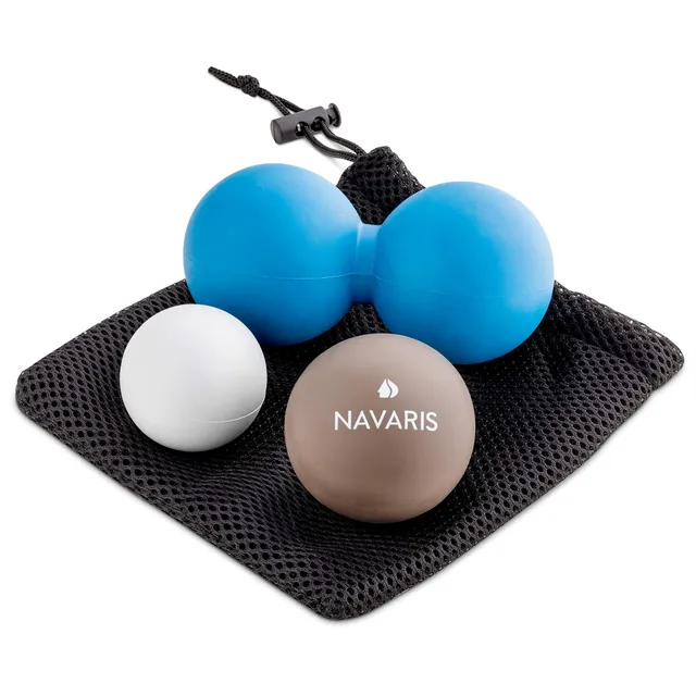 navaris-duoball-massageball-set-3-teilig-faszien-schwarz image 1