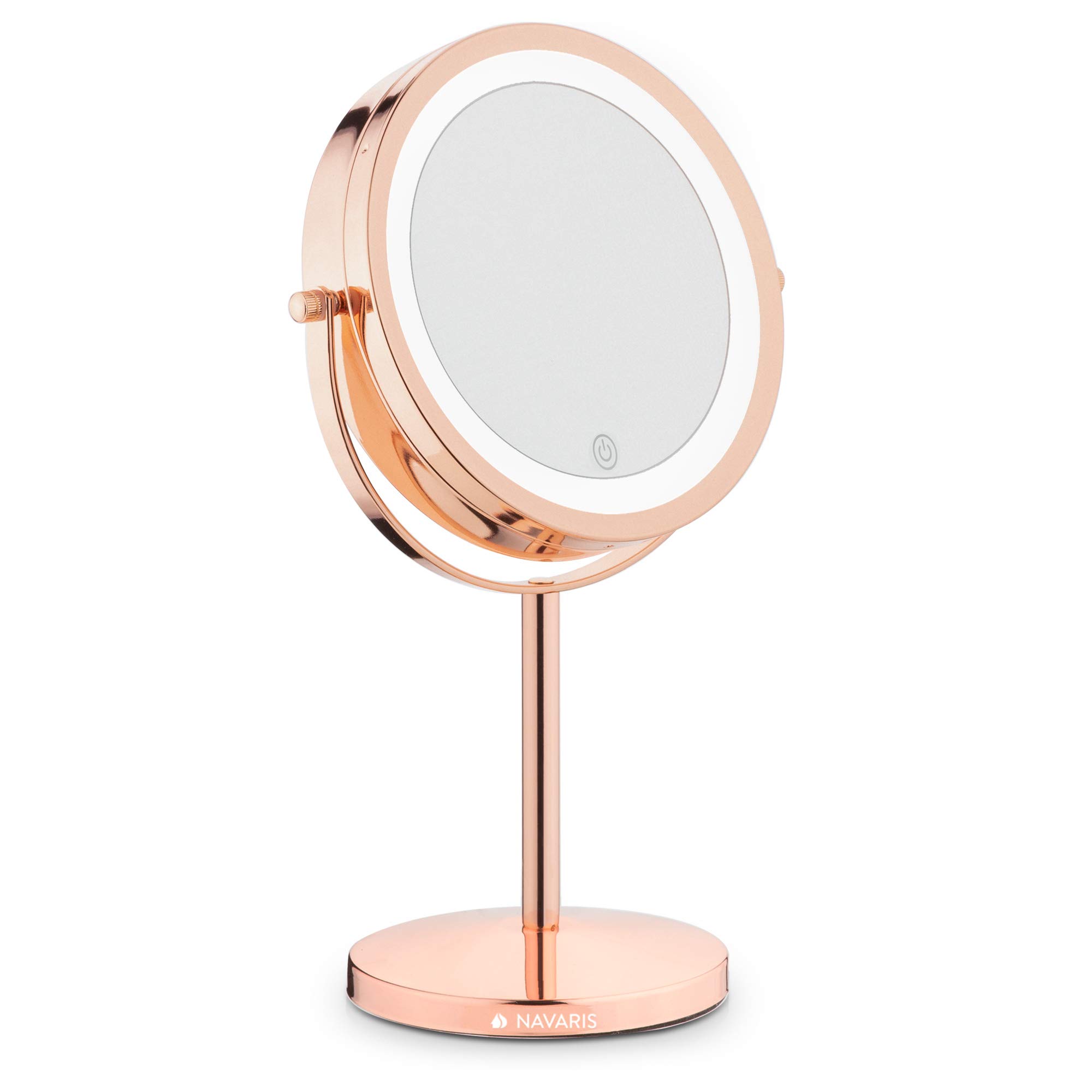 navaris-lighting-kosmetikspiegel-led-5fach-kupfer image 1