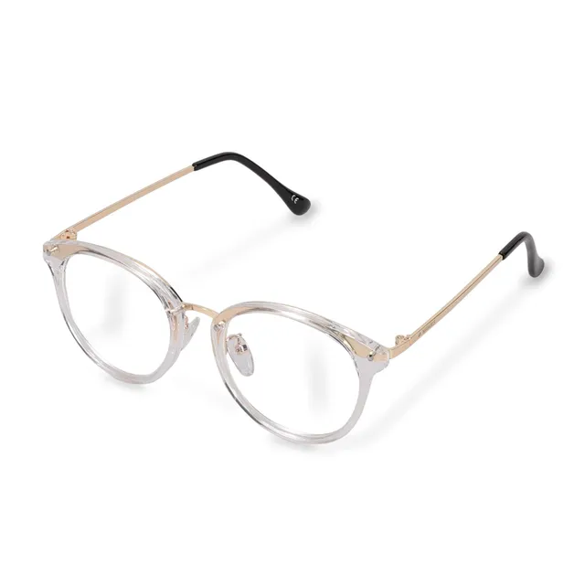 navaris-retro-brille-ohne-st-rke-nerdbrille-vintage-gold image 1