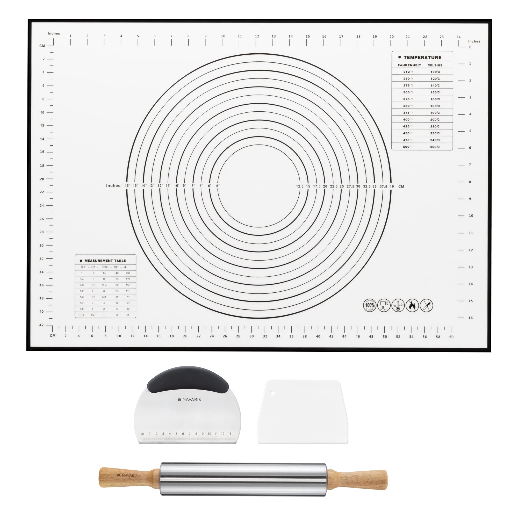 navaris-kitchen-teigback-set-4-tlg-silikonmatte-nudelholz image 1