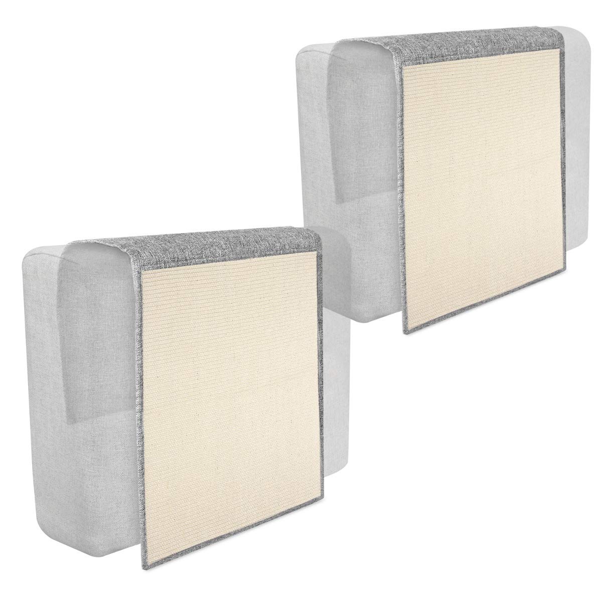 navaris-kratzmatte-katze-sisal-130x45-hellgrau-2er-set image 1