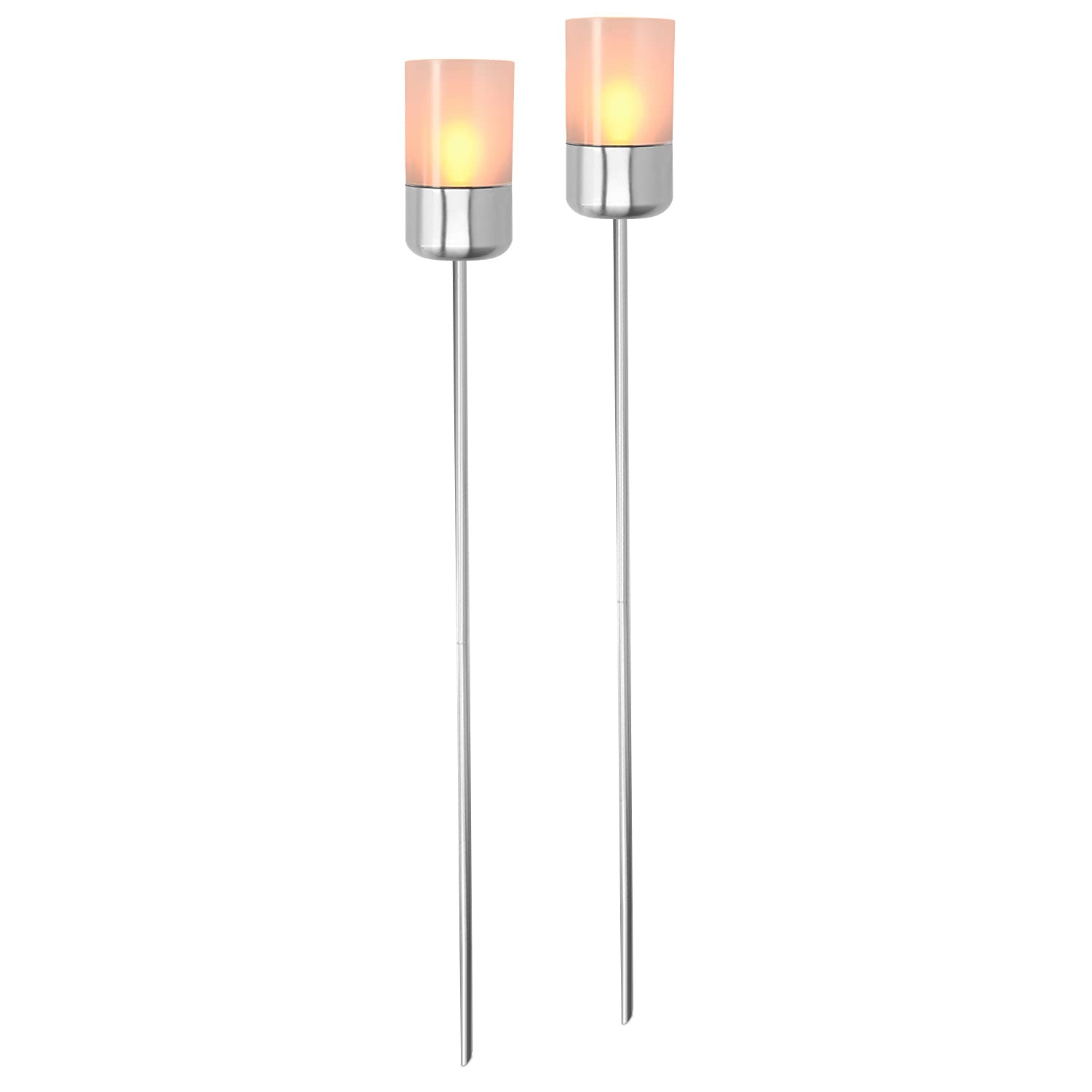 navaris-garden-gartenfackel-solar-edelstahl-2er-set-91-cm image 6