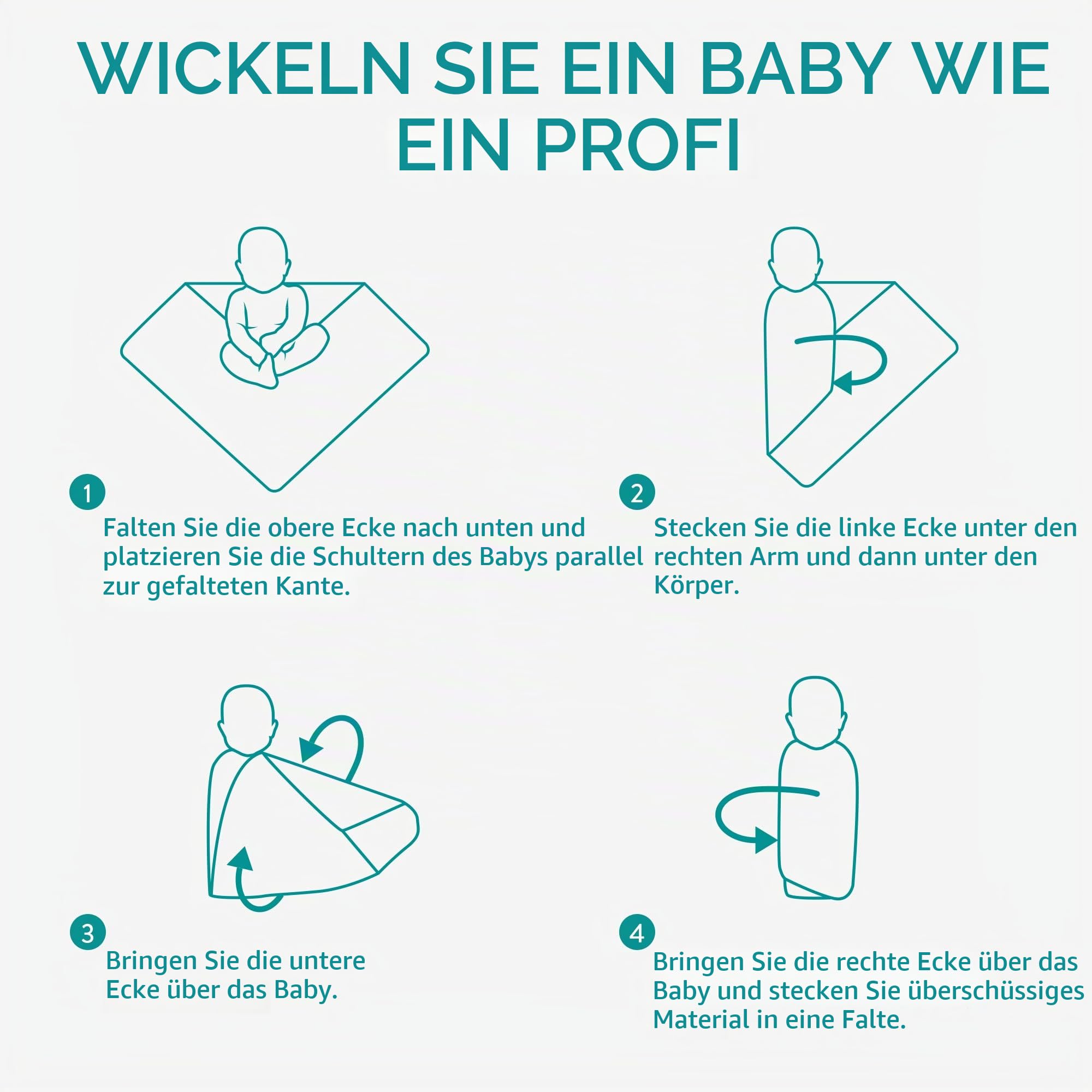 navaris-children-mullwindeln-4er-set-80x80-cm-wei-blau-viskose image 6