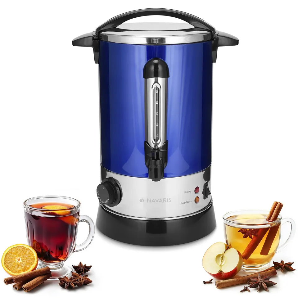 navaris-kitchen-gl-hweinkocher-6-8l-edelstahl-blau-zapfhahn image 1
