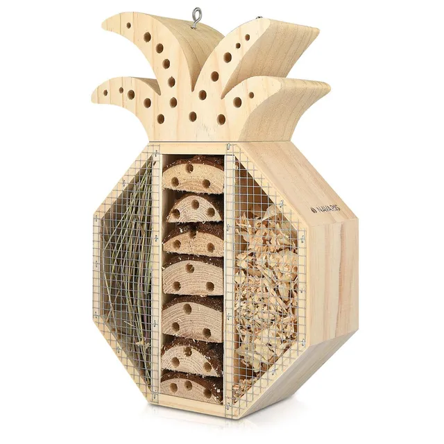 navaris-garden-insektenhotel-ananas-holz-21-5x32x8cm image 1