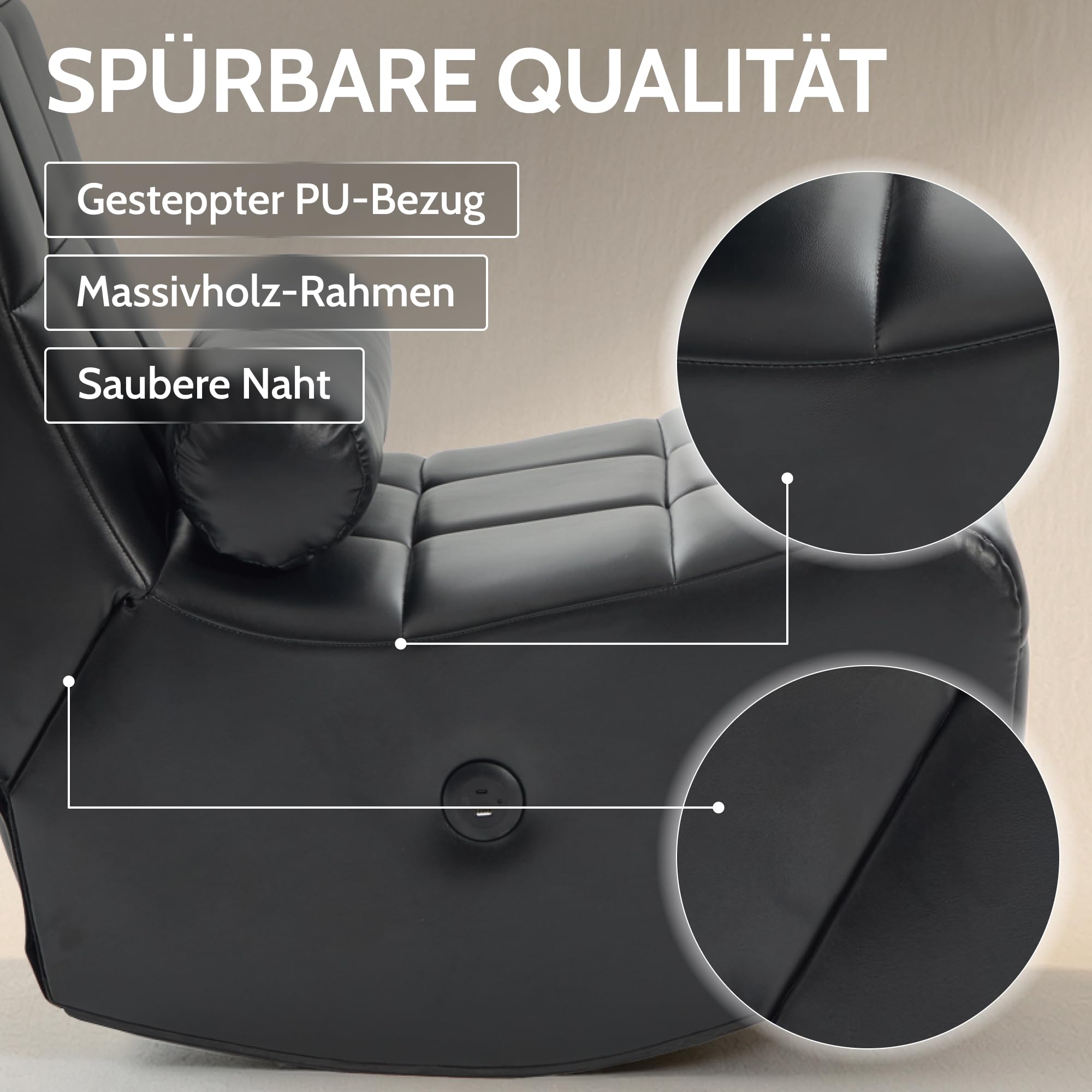 allyson-relaxsessel-lounge-fernsehsessel-bluetooth-usb-schwarz-lederlook image 3