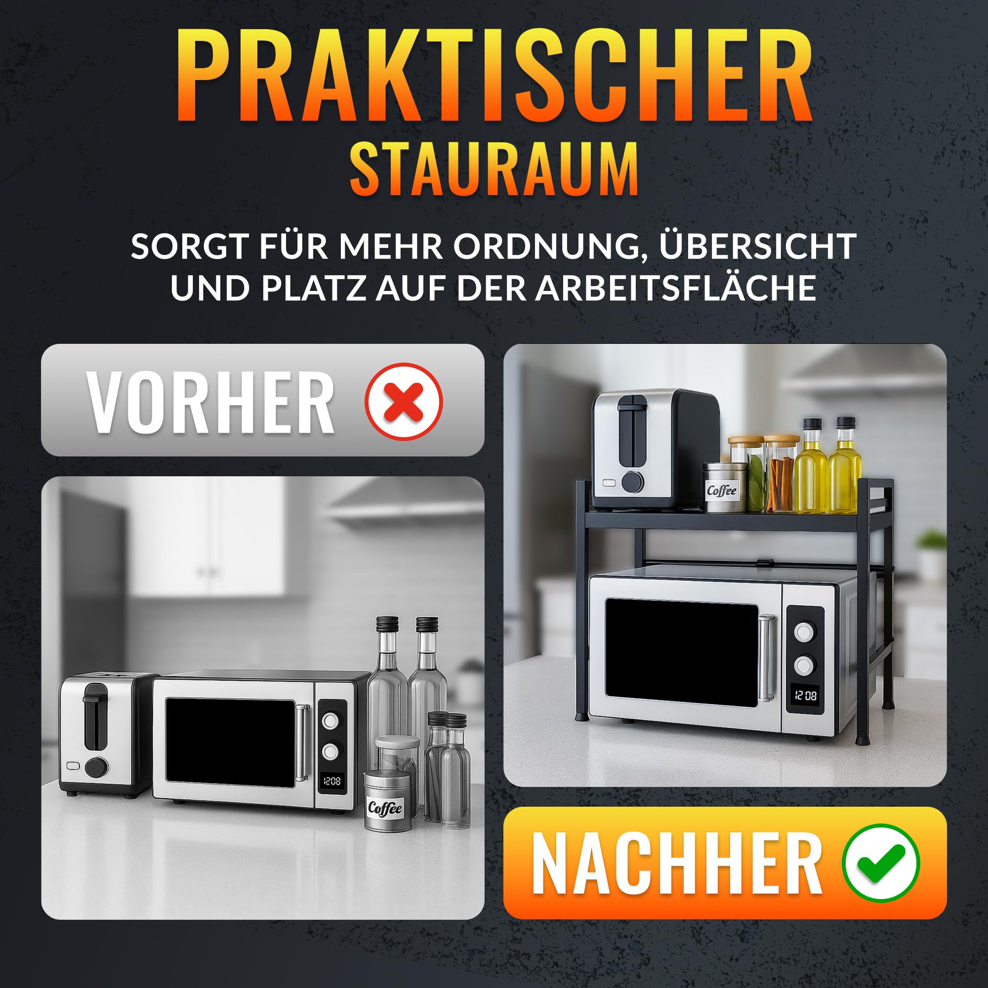 allyson-mikrowellenregal-2-stufig-verstellbar-eisen-mit-haken image 6